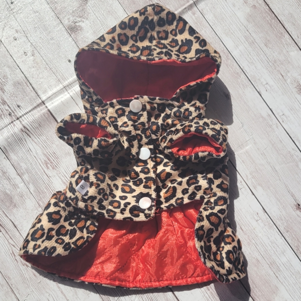 Leapard print jacket for your small dog | size XS